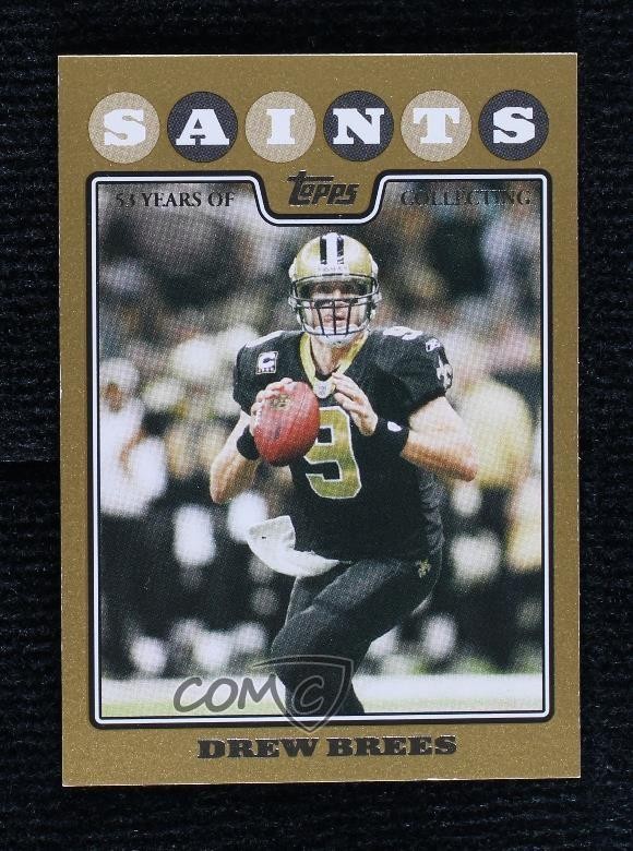 2008 Topps Gold Border 663/2008 Drew Brees #1 HOF vy5