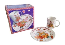 Cheryl Ann Johnson Design Santa's Magical Cookies Stoneware Plate & Mug Set