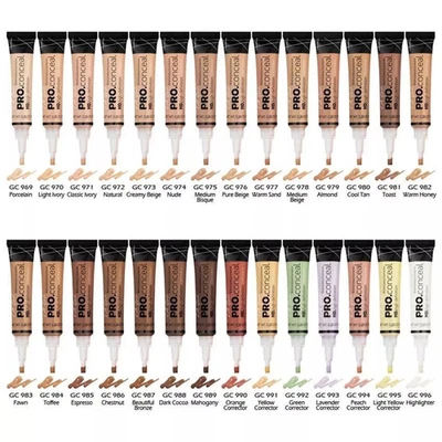 L.A. GIRL LA Girl Pro Concealer HD 43 Shades With Brush-Tip Applicator - 100% Official