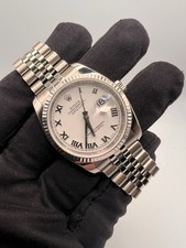 Rolex Datejust 36mm White Roman 116234 2009 Box & Papers Running Perfectly!