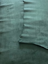 Teal coloured pieces of suede leather