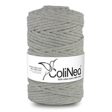 Geflochtene Baumwollkordel Kordel  Schnur Baumwolle 5mm 100 m Farbe Grau