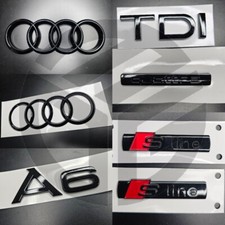 Audi A6 2016-2018 Facelift Gloss Black Badges GRILLE/BOOT/FENDER S-Line/QUAT/TDI