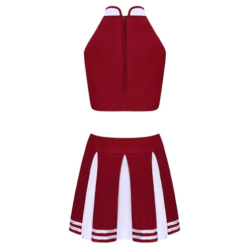 Mujeres Porristas Disfraz Mini 2 Piezas Porristas Elegante Vestido Conjunto Falda - Imagen 84 de 88