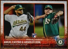 2015 Topps Update #US193 #193 Angel Castro Arnold Leon RC Rookie Oakland A's