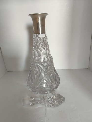 Karaffe WMF Kristall Jugendstil Silberkragen Straußenmarke 40 cm - Bild 3 von 5