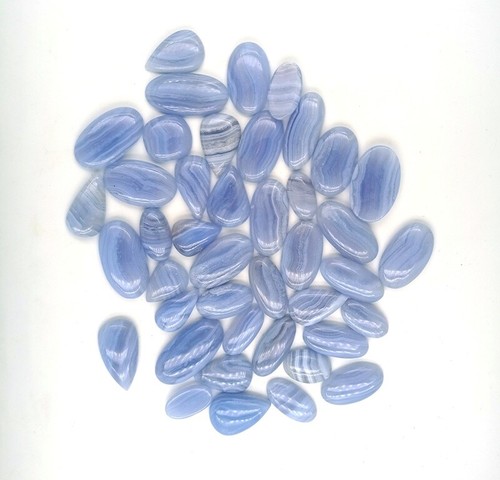 Blue Lace AGate Natural Lot Loose Handmade Wholesale Cabochon Gems 71457 - Picture 17 of 17