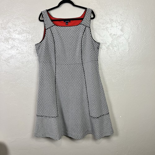 Lands End Herringbone Sleeveless A Line Midi Knee Length Dress Plus Size 20 W - Picture 13 of 13