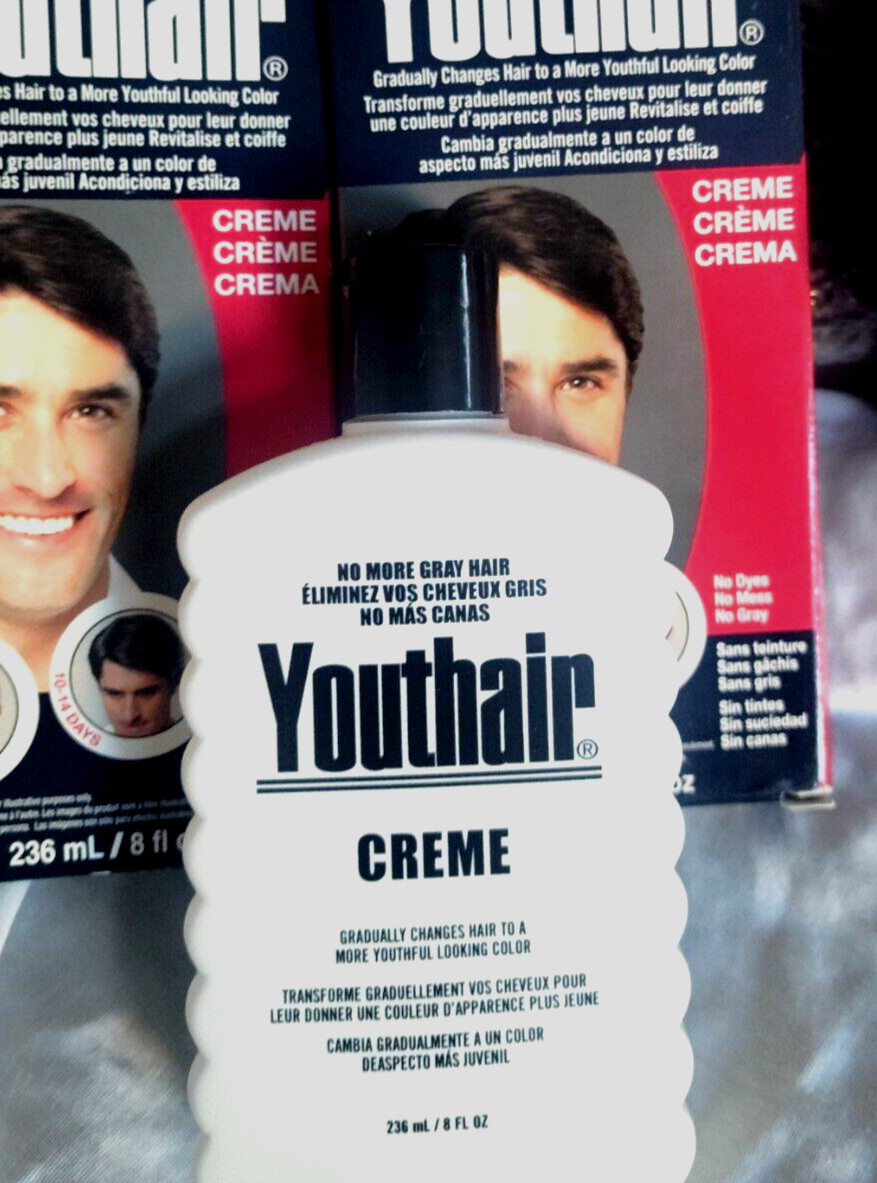 2 BOTTLES  FAST SHIPPING Original Formula 8oz CREME YOUTHAIR Youth Hair