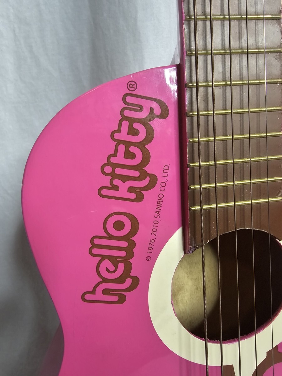 手作額付き銅版画 title「Acoustic Kitty」 Hello Kitty Six String Acoustic 30