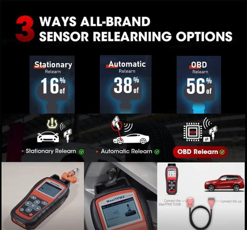 Autel MaxiTPMS TS508WF TPMS Programming Reset OBD II Tool Up of TS508/TS601 - Picture 3 of 8