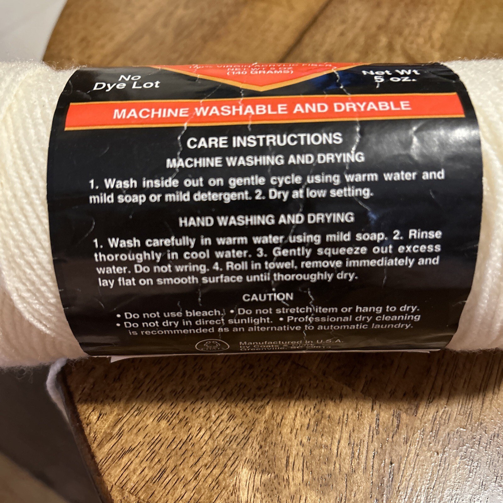 Red Heart Super Sport Acrylic Yarn 1 Skein Of 5 Oz Color Off White New