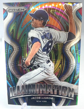 Jacob DeGrom 2022 Panini Prizm Red- White-Blue Illumination Prizm #IL-1 Mets