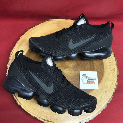 Nike Air VaporMax Flyknit 3 Triple Black AJ6900-004 Size 10 Air Max 95 97 90 - Picture 5 of 10