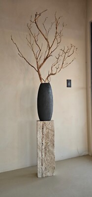 travertine stone pedestal block