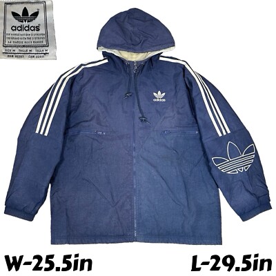 Vintage 90s Adidas Trefoil 3 Stripe Heavy Jacket Puffer Coat Vintage 90s Adidas Trefoil 3 Stripe Heavy Jacket Puffer Coat