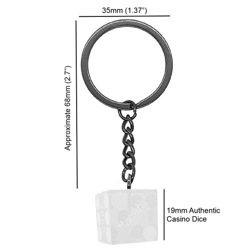 Novelty Key Ring Keychain Genuine Casino Dice Las Vegas Lake Tahoe Reno - Picture 9 of 12