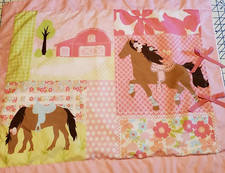 Horses On Feminine Pink, Circo Brand, 1 Pillowcase Sham