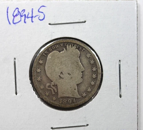 1894-S Barber Quarter : Good +