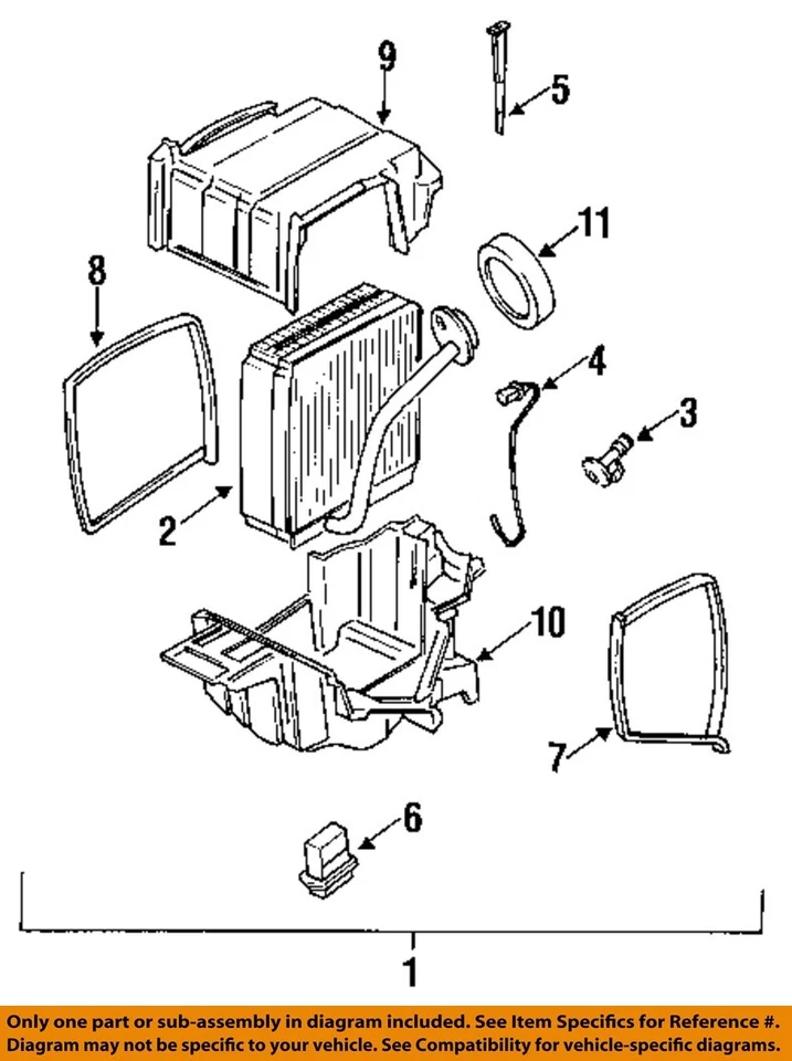 1992 1993 Subaru SVX OEM Complete AC Evaporator Housing With Blower - Image 3 of 4