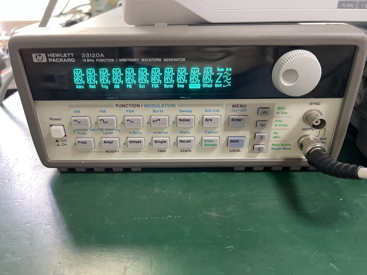 HP Agilent 33120A 15 MHz Function / Arbitrary Waveform Generator