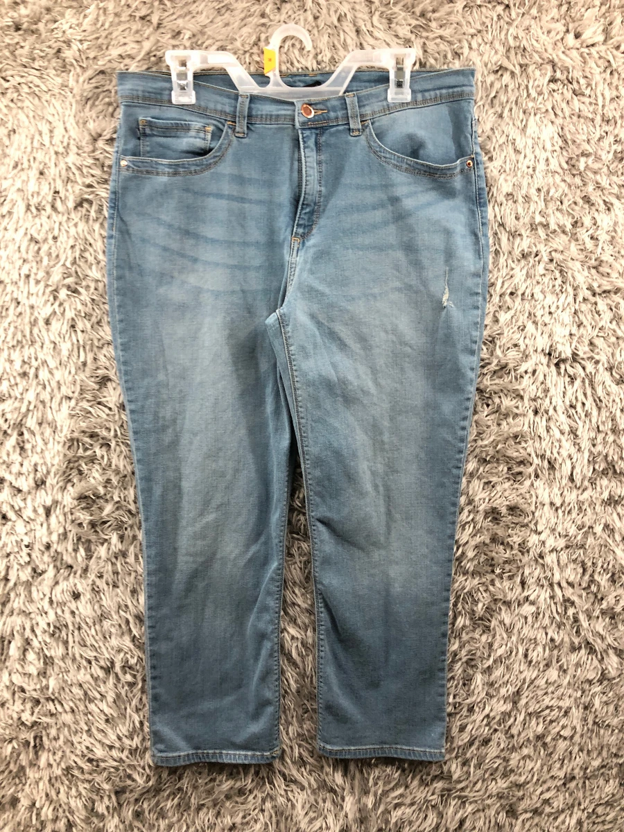 Lee Easy Fit Jeans Size 14 Womens Mid Rise Dark Wash Blue Denim