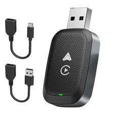 NEW Wireless CarPlay Adapter for Apple CarPlay Android Auto 2 in 1 USB Black