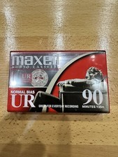 Maxell UR 90 Minute Blank Audio Cassette Tape Normal Bias - NEW Sealed