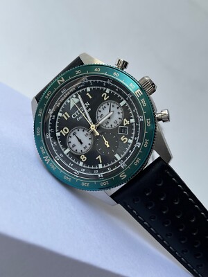New! Citizen Eco-Drive Watch CA4558-16E Chronograph Black Dial