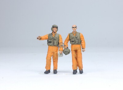 PreSale Set 02 Helicopter Test Pilots Orange Flight Suit 1:48 Pro Built ...
