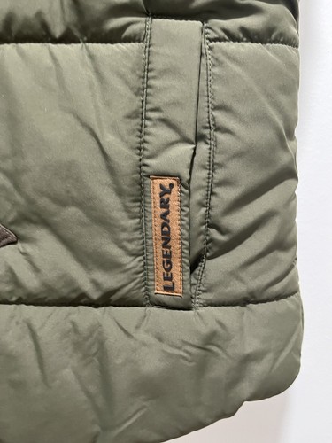 Legendary WhiteTails Vest Size Small Green Puffer Down Zip Up Casual Flannel - Picture 5 of 5