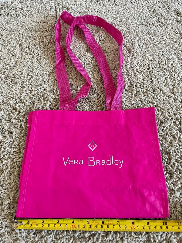 Vera Bradley Plastic Reusable Tote Bag, 10x8x3.5"