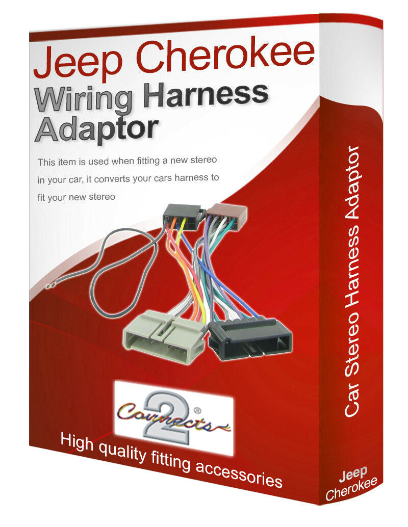 Jeep Cherokee CD radio stereo wiring harness adapter lead ISO