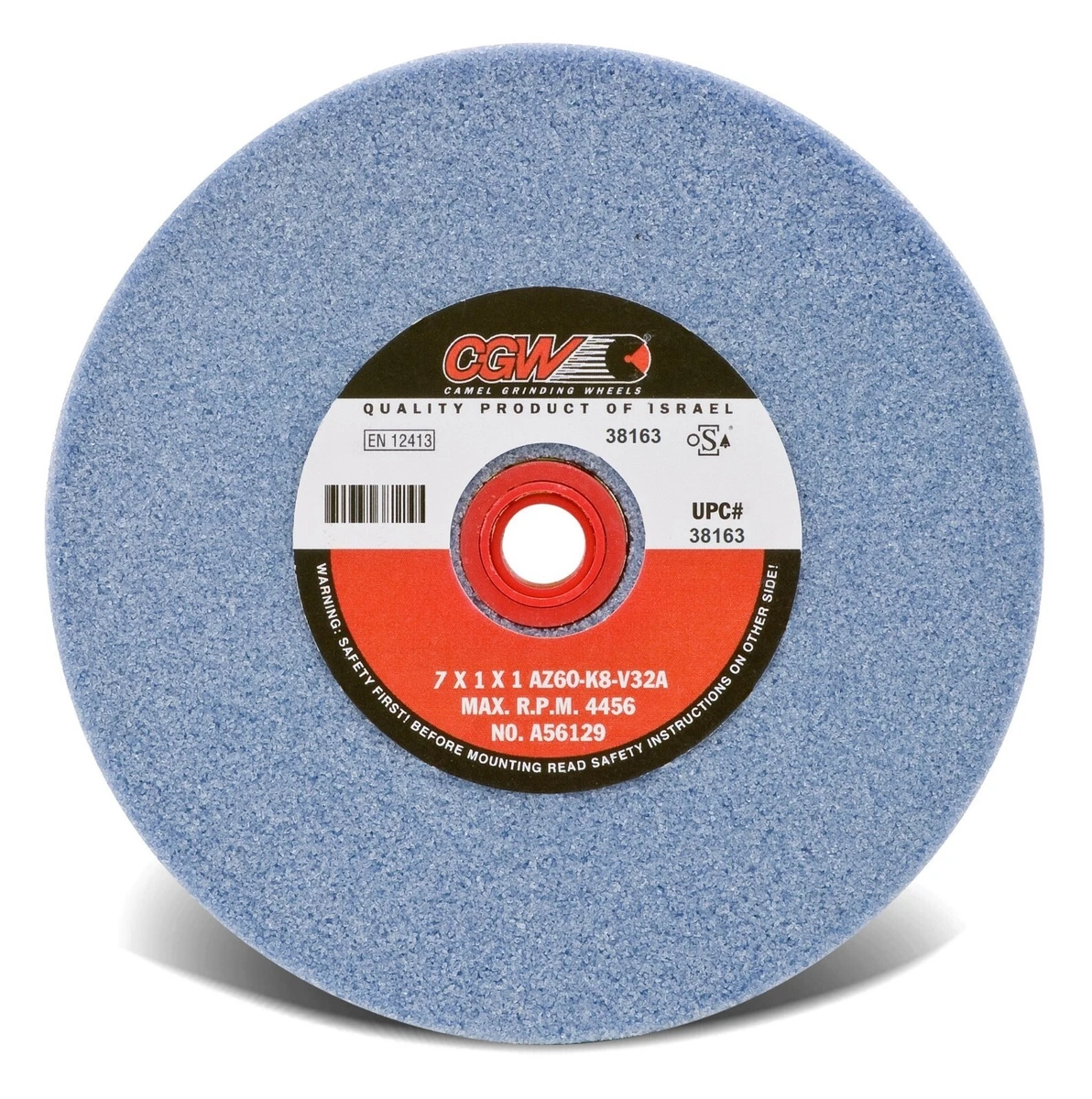 7 x 1 x 1 Bench Grinding Wheel Premium Blue Aluminum Oxide for