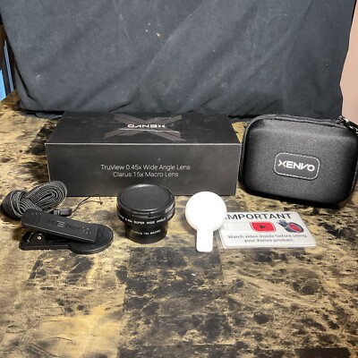XENVO TRUVIEW .45X WIDE ANGLE LENS CLARUS 15X MACRO LENS W/ CASE (NEW)