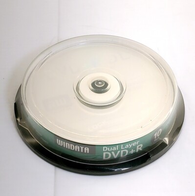 DVD+R DL WINDATA 10-Pack Spindle Dual Layer 8x 8.5 GB NEW SEALED