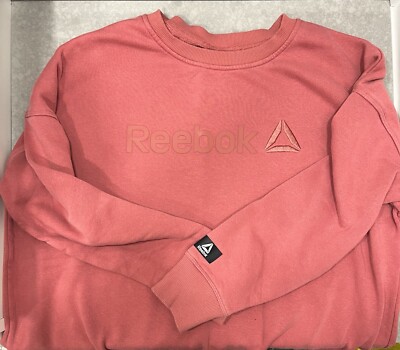 Reebok Mauve Purpose Sleeve Crewneck Sweater Womens Size XL