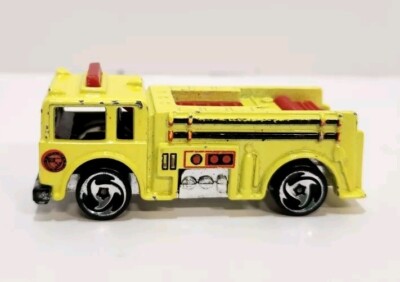 Hot Wheels 1976 Fire Truck Fire Eater Neon Yellow Mattel Loose Car Malaysia