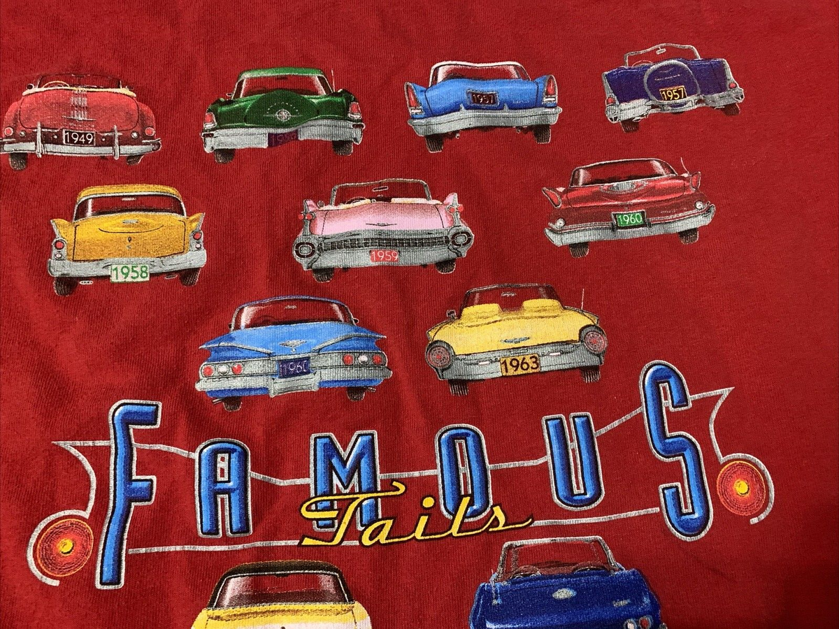 Famous Tails T Shirt L Classic Vintage Cars Automobile Auto