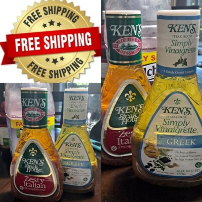 KENS'S STEAK HOUSE ZESTY ITALIAN And GREEK SIMPLY VINAGRETT  2 PCK