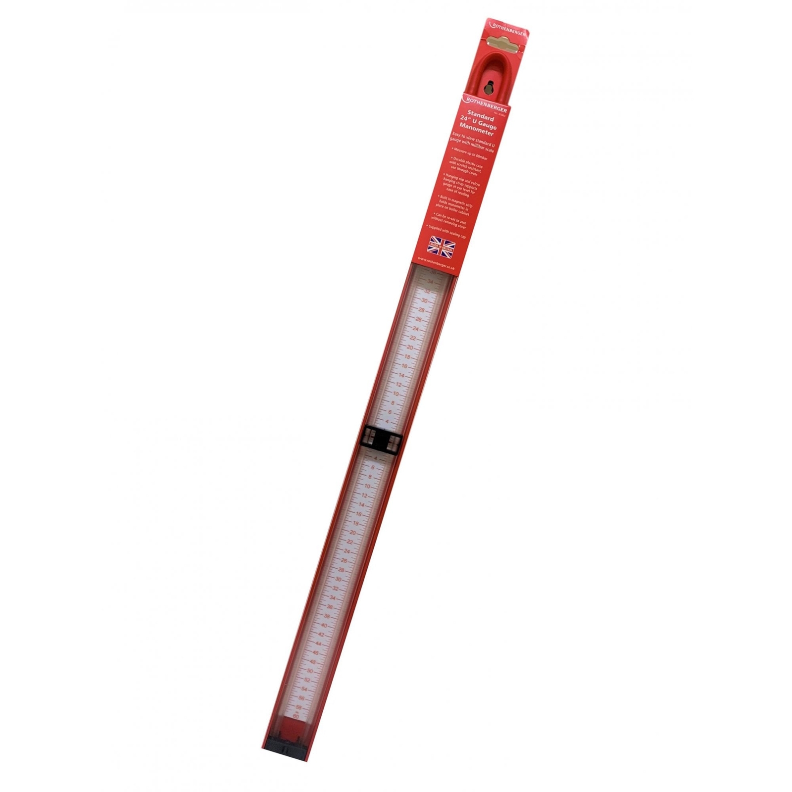 Rothenberger U Gauge Manometer 24" / 600mm + 2m Neoprene Hose & 60ml