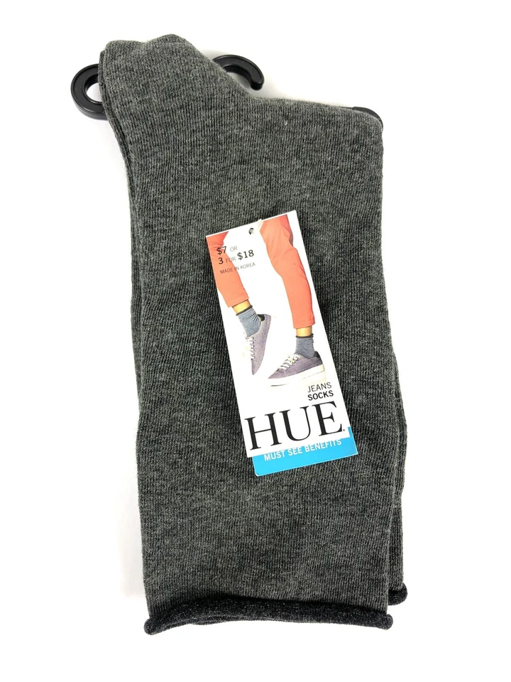 Calcetines Jean Hue, Calcetines Tubo Grises, Mujer Talla Única, Elásticos, Un Par Foto 3 de 3