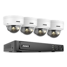 ANNKE 12MP Color CCTV Security System Audio In PoE IP Camera 8CH H.265+ NVR Dome