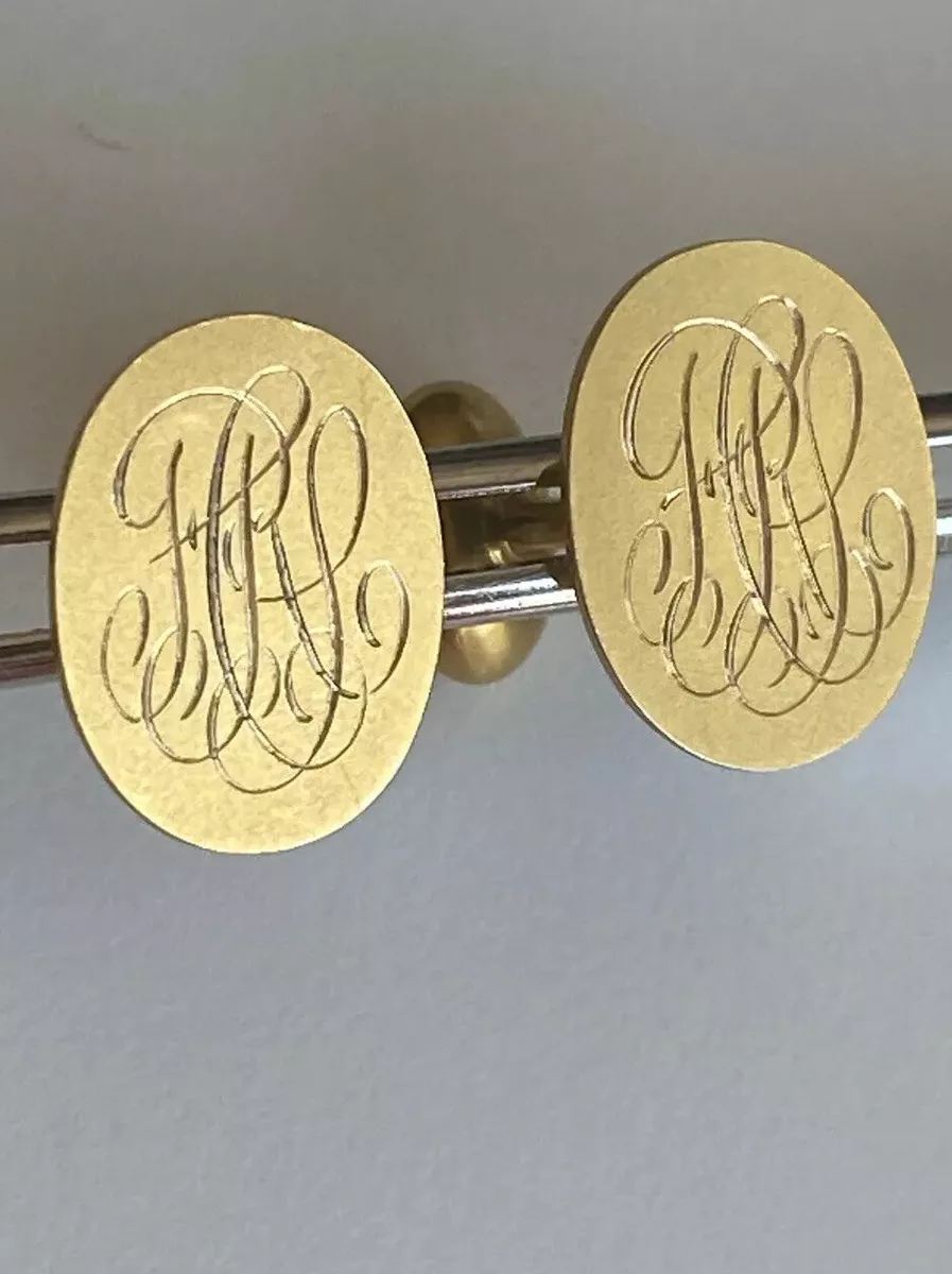 14K Gold Monogrammed Cufflinks