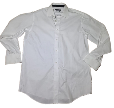 Sean John Men's Tailored Fit Long Sleeve French Cuffs White Dress Shirt 16  32/33 | eBay