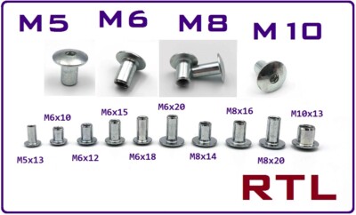 Flachkopf Nietmuttern M6 Edelstahl - 10 Stück, Wasserdicht Versiegelt