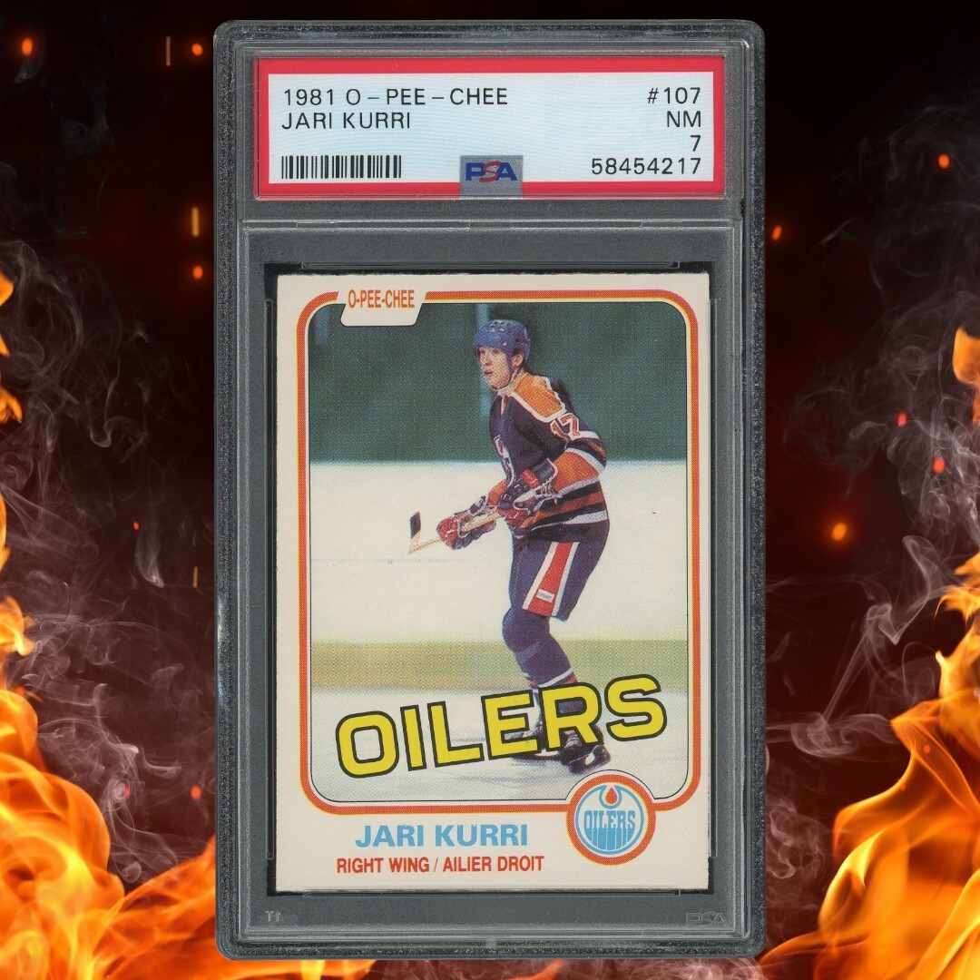 1981-82 O-Pee-Chee JARI KURRI Rookie PSA 7 #107