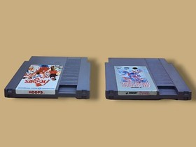 1984-89 Nintendo NES Pinball, Blades of Steel & Hoops Video Game Cartridges