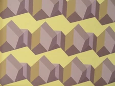 1970'S ORIGINAL POP ART PAINTING ABSTRACT GEOMETRIC CUBISM VINTAGE SIGNED FRAMED