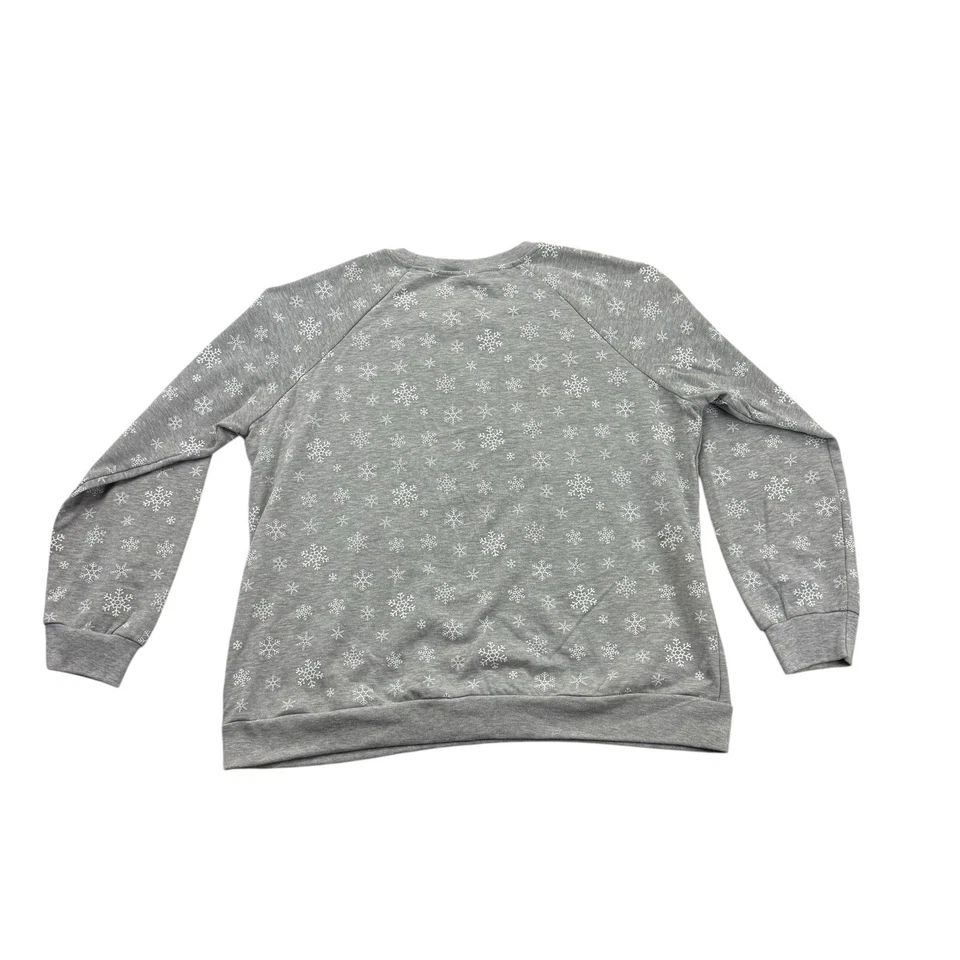 Feo Navidad Suéter Sudadera Mujer XXL Gris Gatos Iluminado Manga Larga Foto 2 de 4